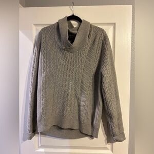 Elegant Gray Cowl Neck Sweater